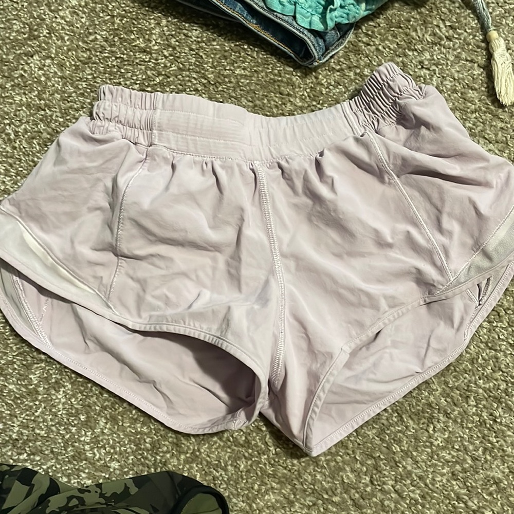 light purple lulu shorts